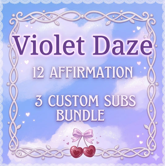 12 Affirmation ☆ 3 Custom Subs Bundle ☆ Repeated 50k Times